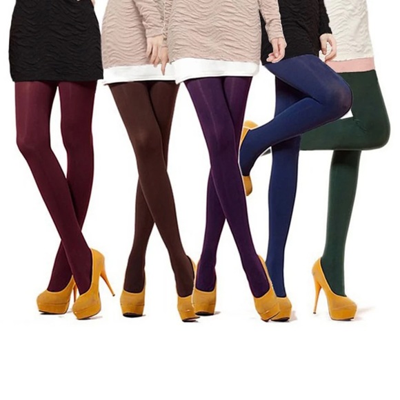 Spring Fall 120 den velvet pantyhose candy color hose tights thin women’a Tights - Picture 8 of 14